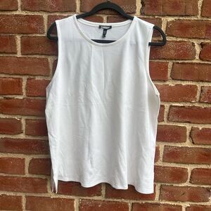 Eileen Fisher Women's $128 Washable Flex Ponte Round Neck Tank size large